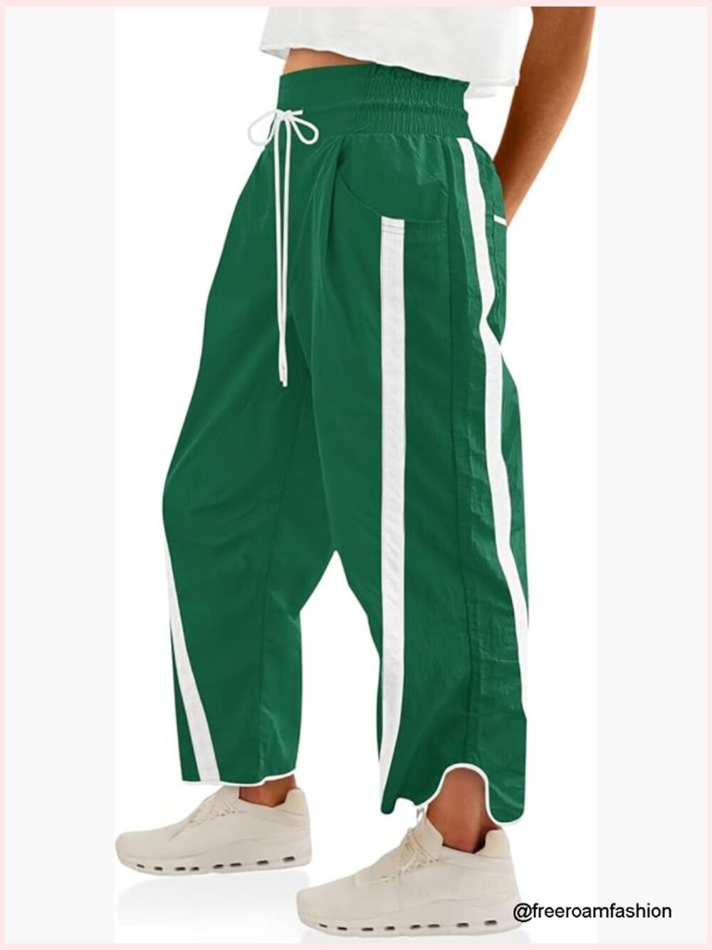 Womens Baggy Wide Leg Track Pants Y2K Joggers with Pockets